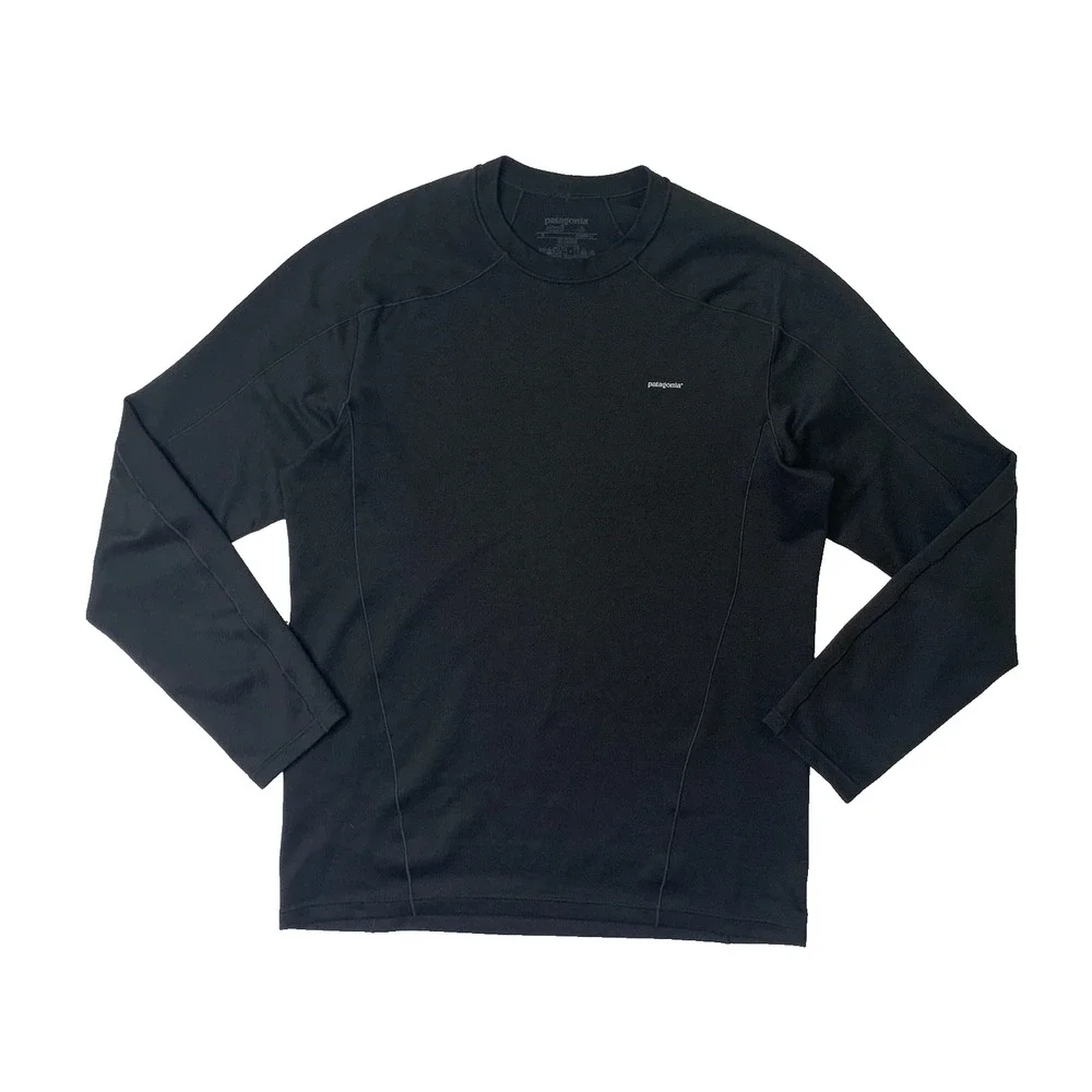 Patagonia Shirt Mens M Medium Black Capilene 3 Midweight Long Sleeve Baselayer